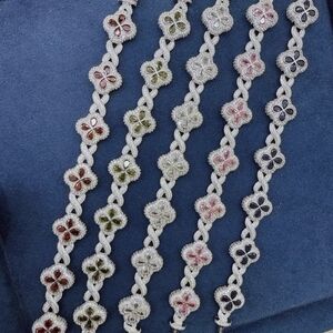 Elegant Multi-Color Floral Bracelet Set